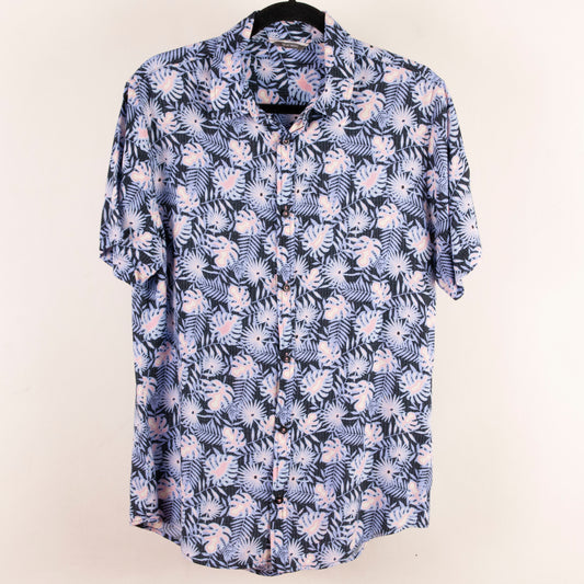 Camisa hawaiana negro (S) Departwest
