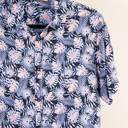 Camisa hawaiana negro (S) Departwest