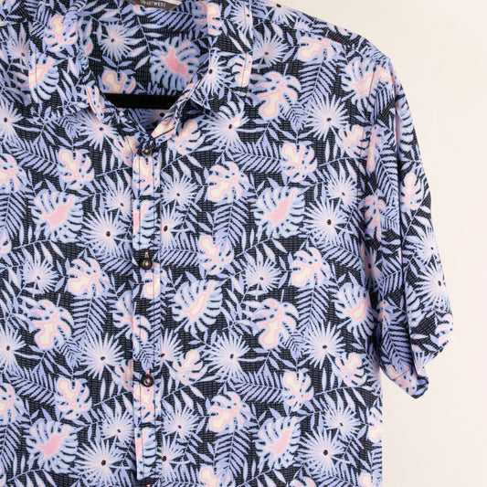 Camisa hawaiana negro (S) Departwest