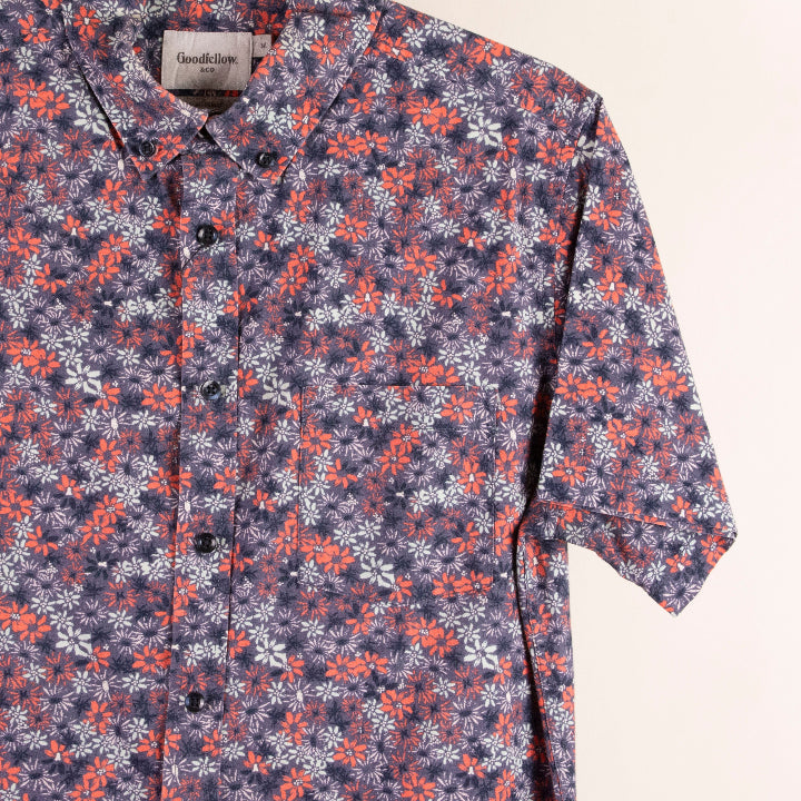 Camisa hawaiana azul (M) Goodfellow