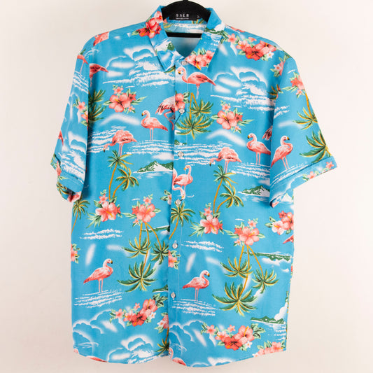 Camisa hawaiana azul (M) SSLR