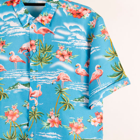 Camisa hawaiana azul (M) SSLR