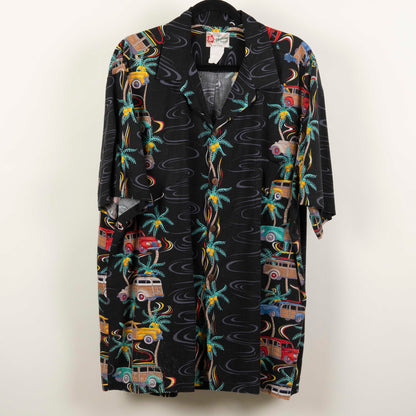 Camisa Hawaiana Negro (2XL) The Hawaian Original
