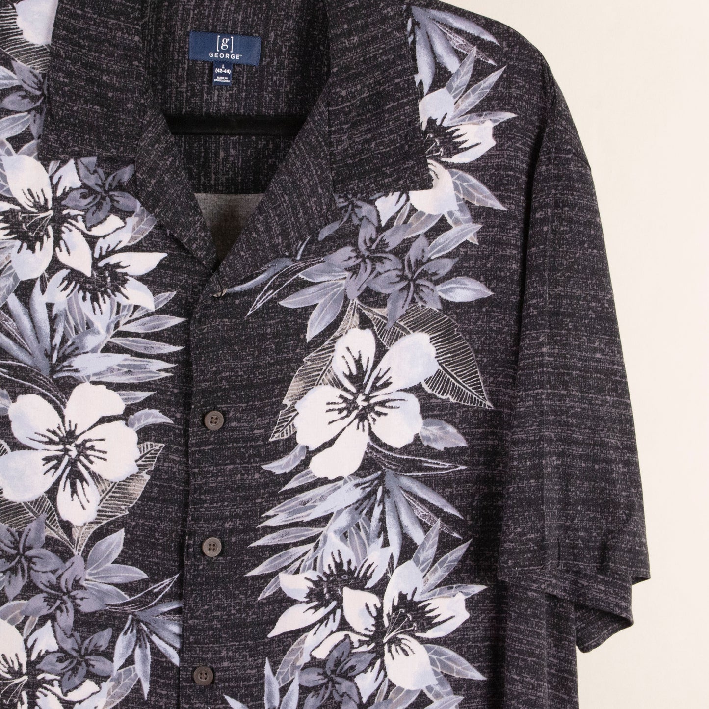 Camisa hawaiana negro (L) George