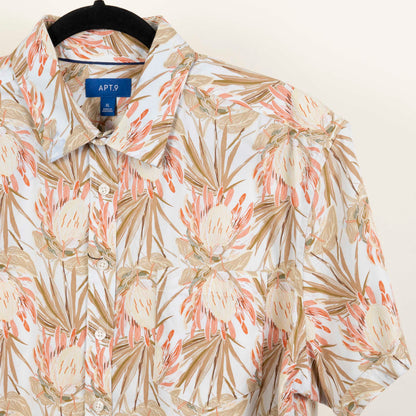 Camisa Estampada Beige (XL) APT.9
