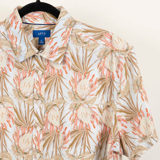 Camisa Estampada Beige (XL) APT.9