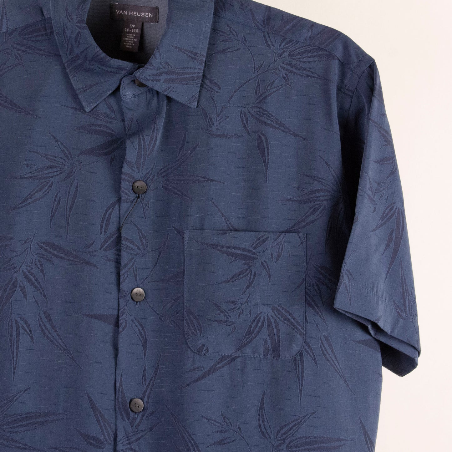 Camisa hawaiana azul (S) Van Heusen