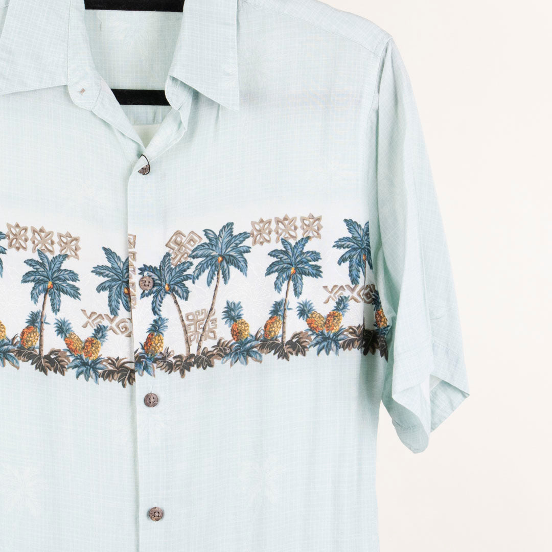 Camisa hawaiana verde (S) Batik Bay