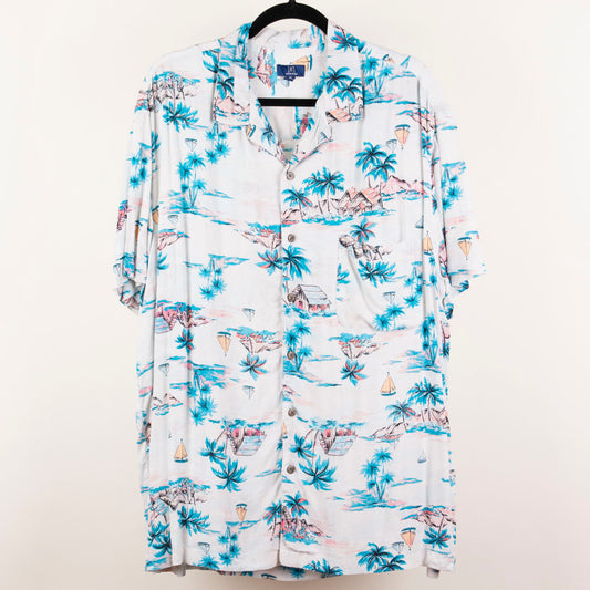 Camisa hawaiana blanca (XL) George