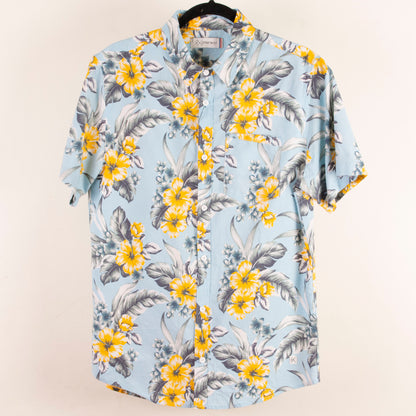 Camisa hawaiana azul (M) Departwest