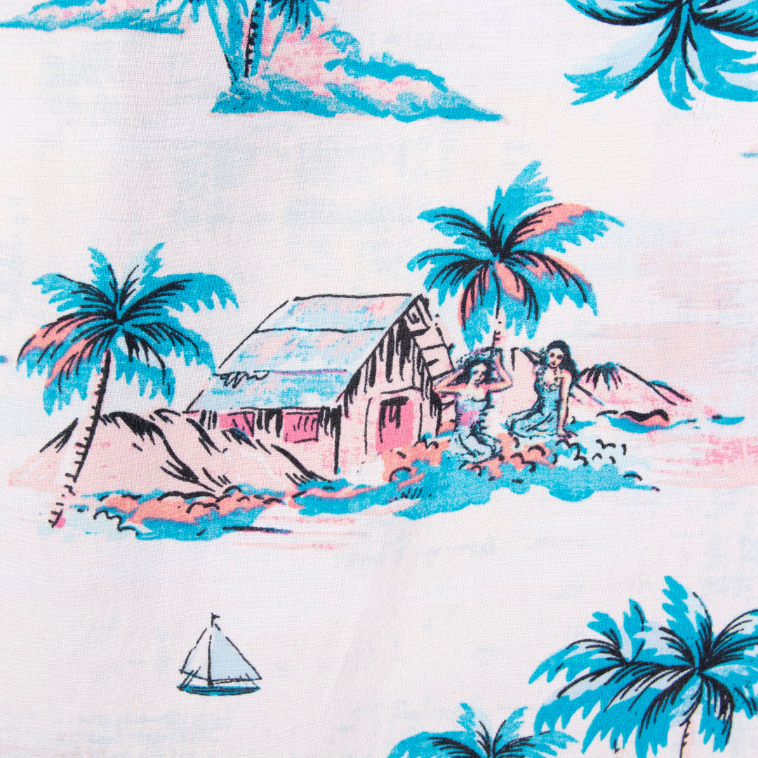Camisa hawaiana blanca (XL) George