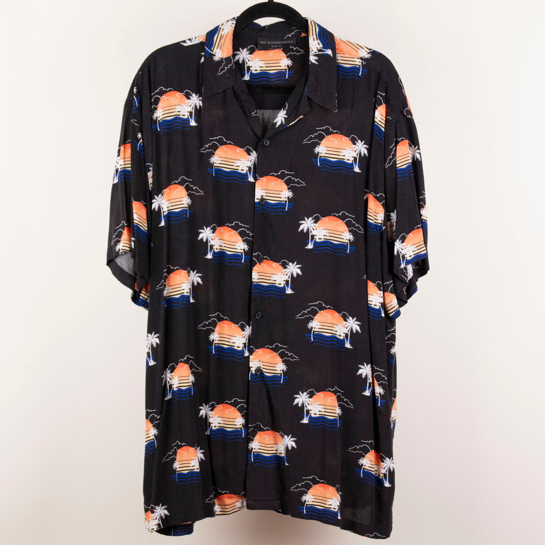 Camisa hawaiana negro (XL) No boundaries