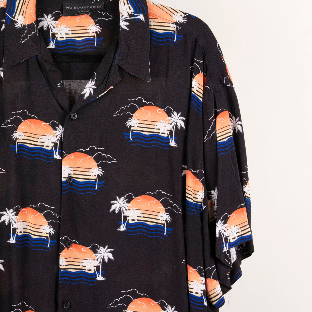 Camisa hawaiana negro (XL) No boundaries
