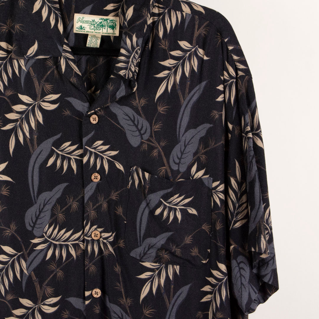 Camisa hawaiana negro (L) Havana Jack's Cafe