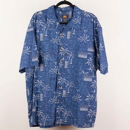 Camisa hawaiana azul (XL) Route 66
