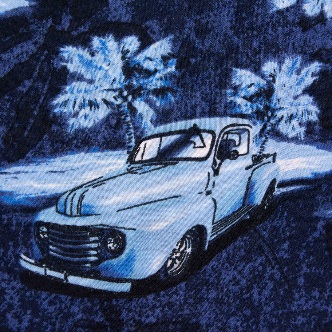 Camisa hawaiana azul (L) Puritan