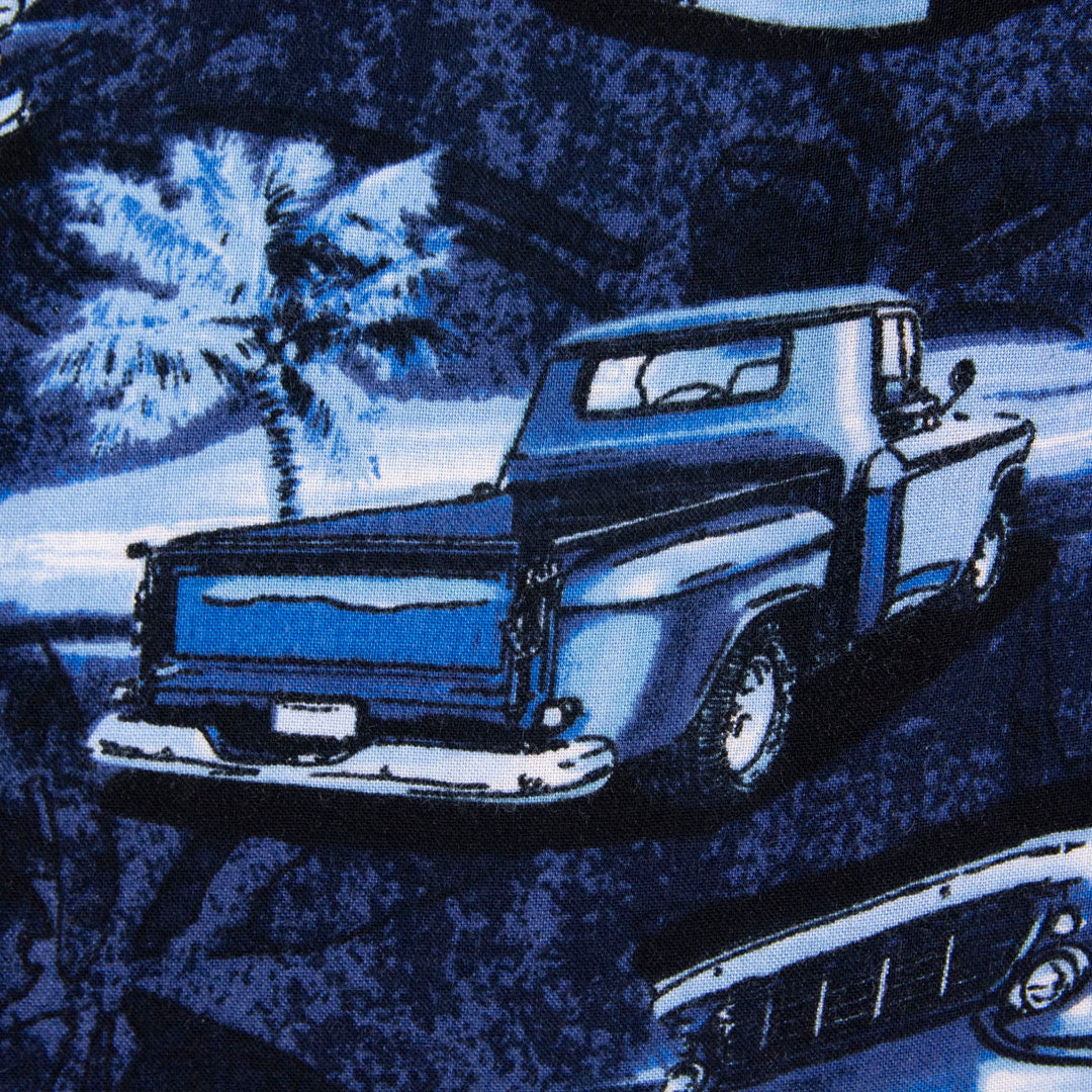 Camisa hawaiana azul (L) Puritan