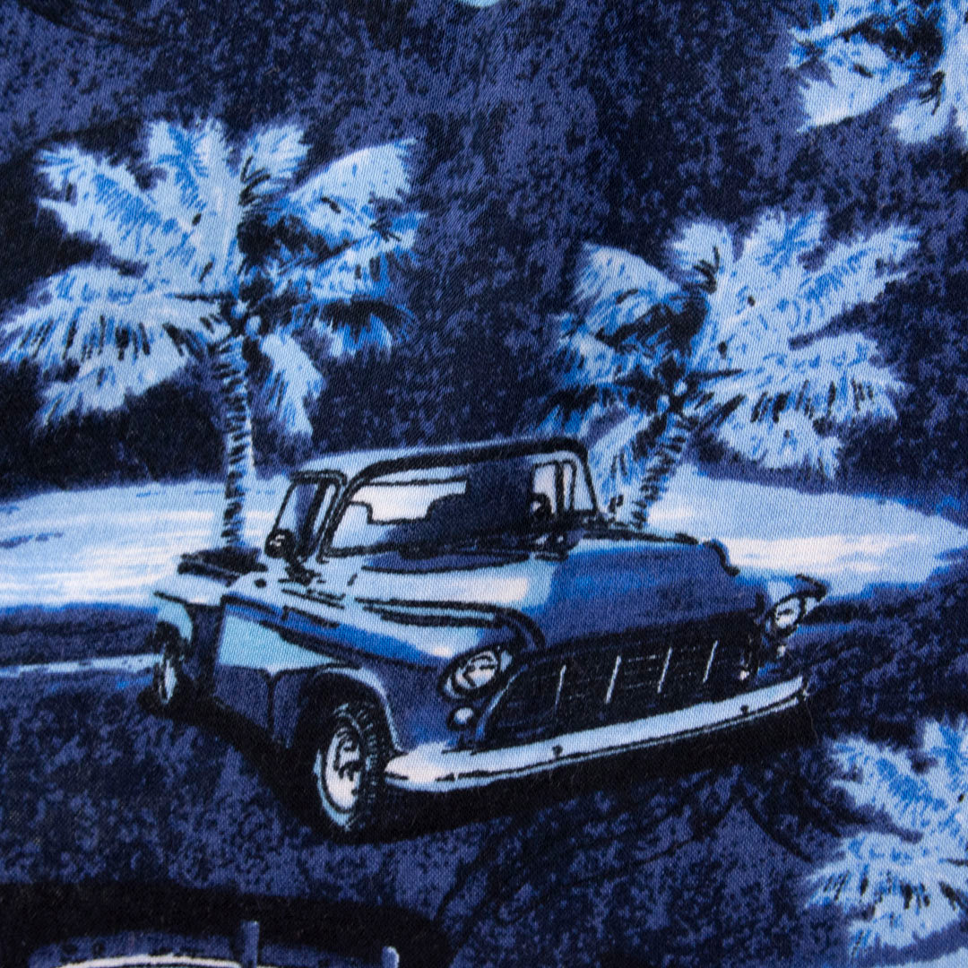 Camisa hawaiana azul (L) Puritan