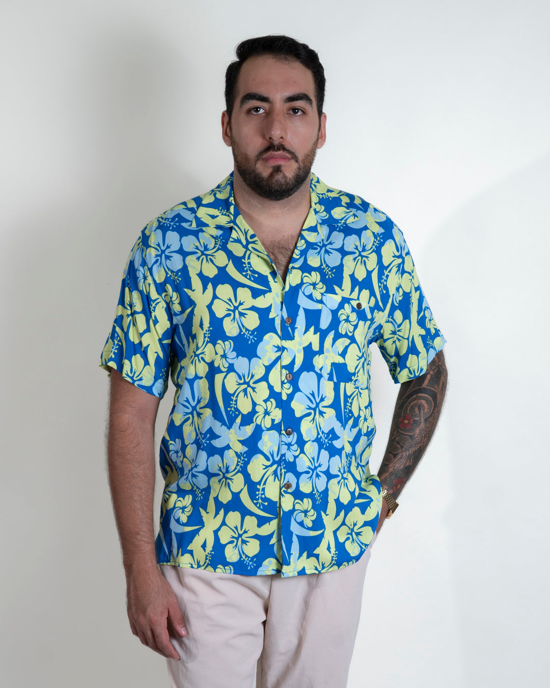 Camisa hawaiana azul (L) Fresco Lab