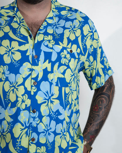 Camisa hawaiana azul (L) Fresco Lab