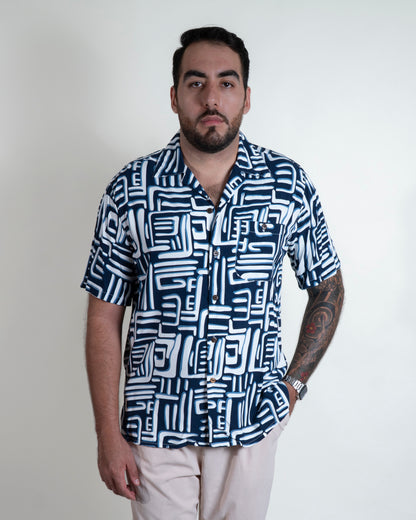 Camisa hawaiana azul (L) Fresco Lab