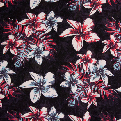 Camisa hawaiana negro (M) Johnny Cotton