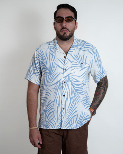 Camisa hawaiana blanca (L) Fresco Lab
