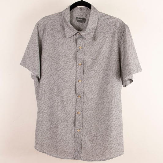 Camisa estampada gris (L) Eddie Bauer
