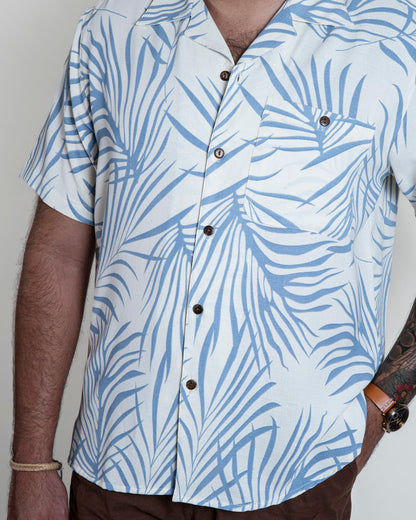 Camisa hawaiana blanca (L) Fresco Lab