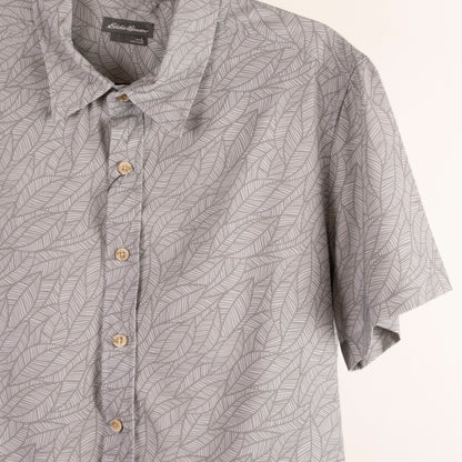 Camisa estampada gris (L) Eddie Bauer