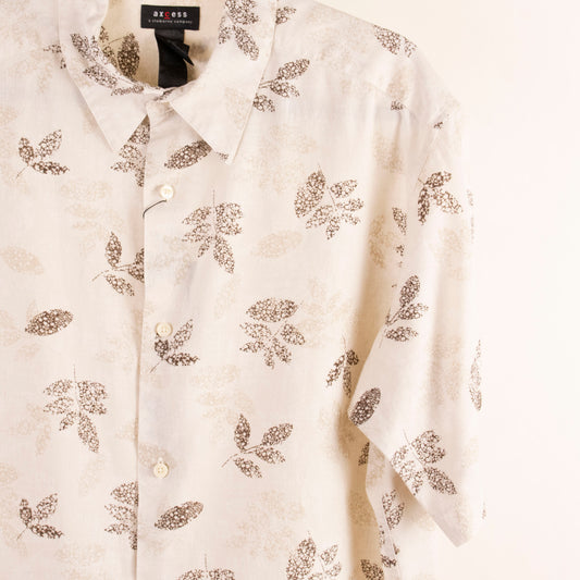 Camisa estampada beige (XL) axcess