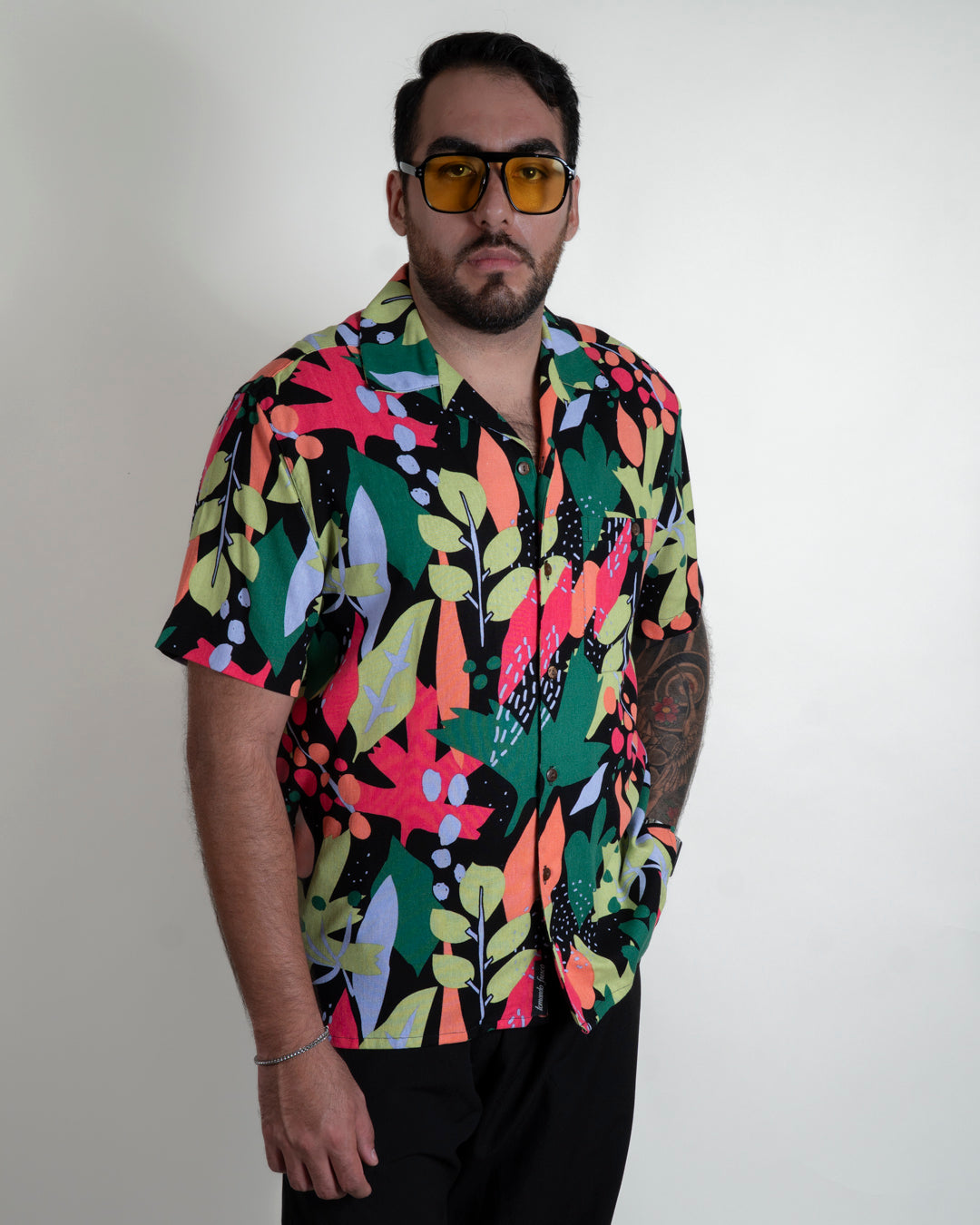 Camisa hawaiana negra (L) Fresco Lab