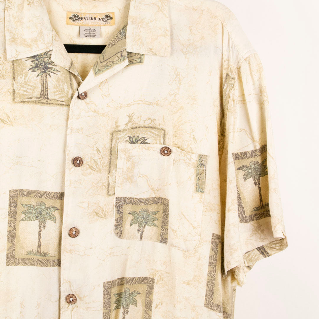 Camisa hawaiana beige (L) Montego Joe