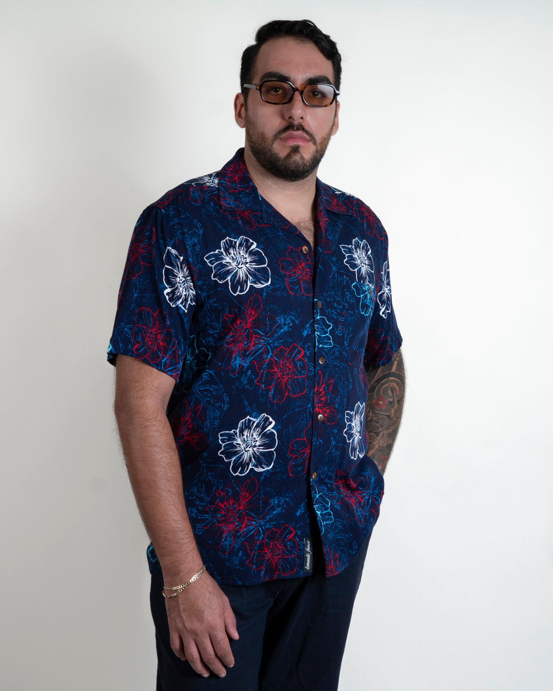Camisa hawaiana azul (L) Fresco Lab
