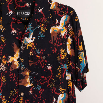 Camisa hawaiana manga corta oriental