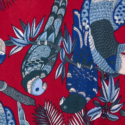 Camisa hawaiana manga corta Guacamaya rojo