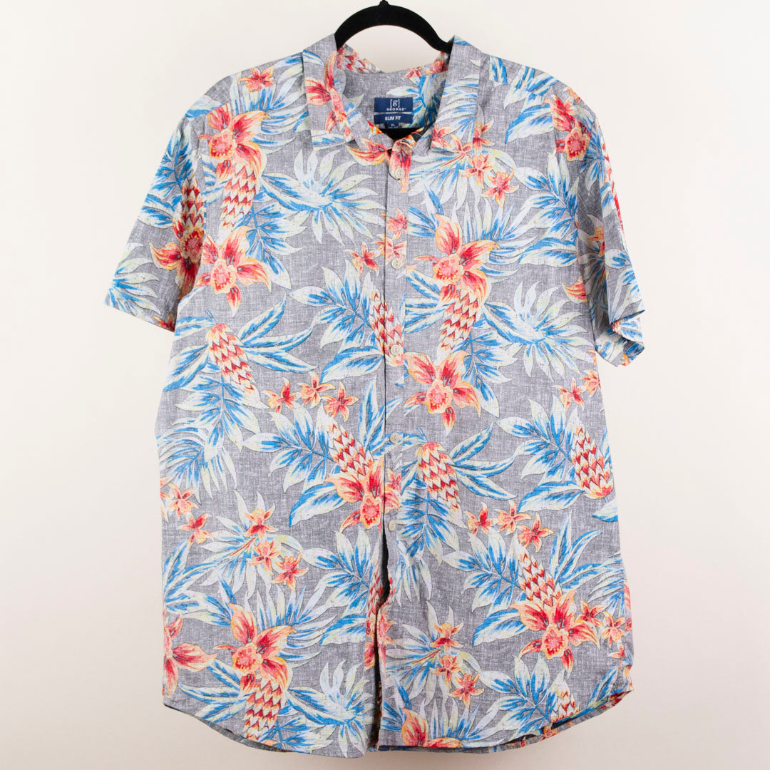 Camisa hawaiana gris (XL) George