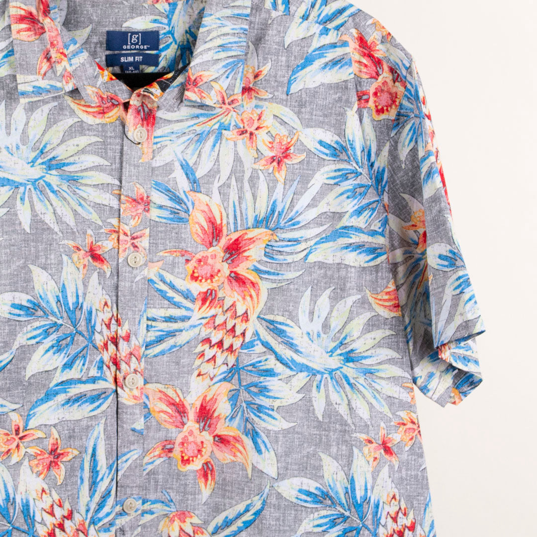 Camisa hawaiana gris (XL) George