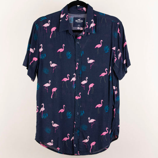 Camisa hawaiana azul (S) Hollister