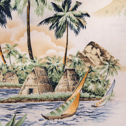 Camisa hawaiana beige (L) Hollis River