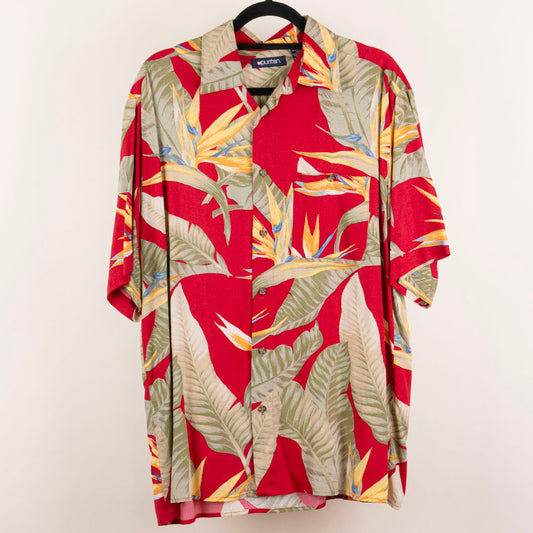 Camisa hawaiana rojo (M) Puritan