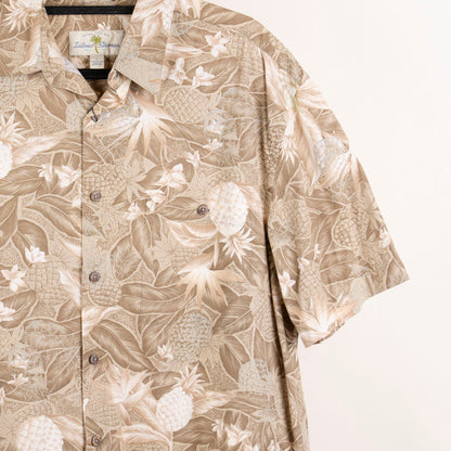 Camisa hawaiana beige (L) Island Shores