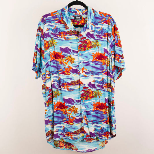 Camisa hawaiana azul (L) Super Massive