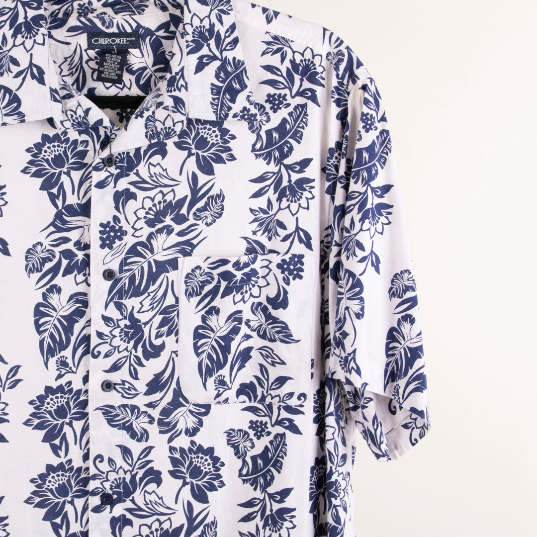Camisa hawaiana blanco (L) Cherokee