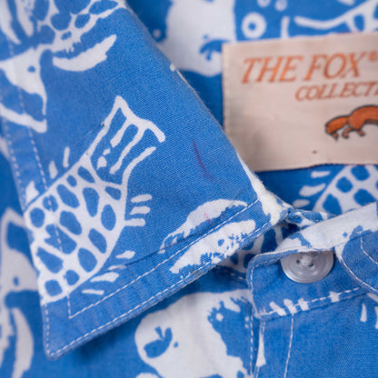 Camisa hawaiana azul (L) The fox collection