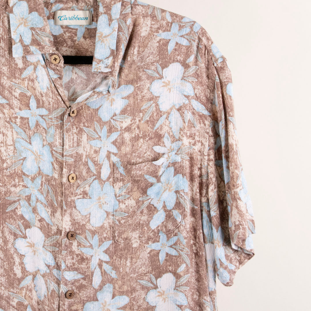 Camisa hawaiana cafe (L) Caribbean