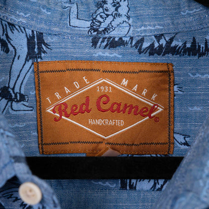 Camisa hawaiana  azul (XL) Red camel