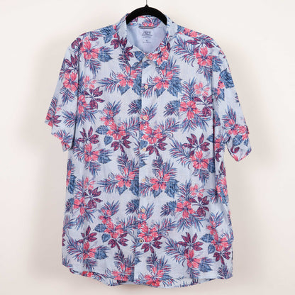 Camisa hawaiana azul (XL) Izod