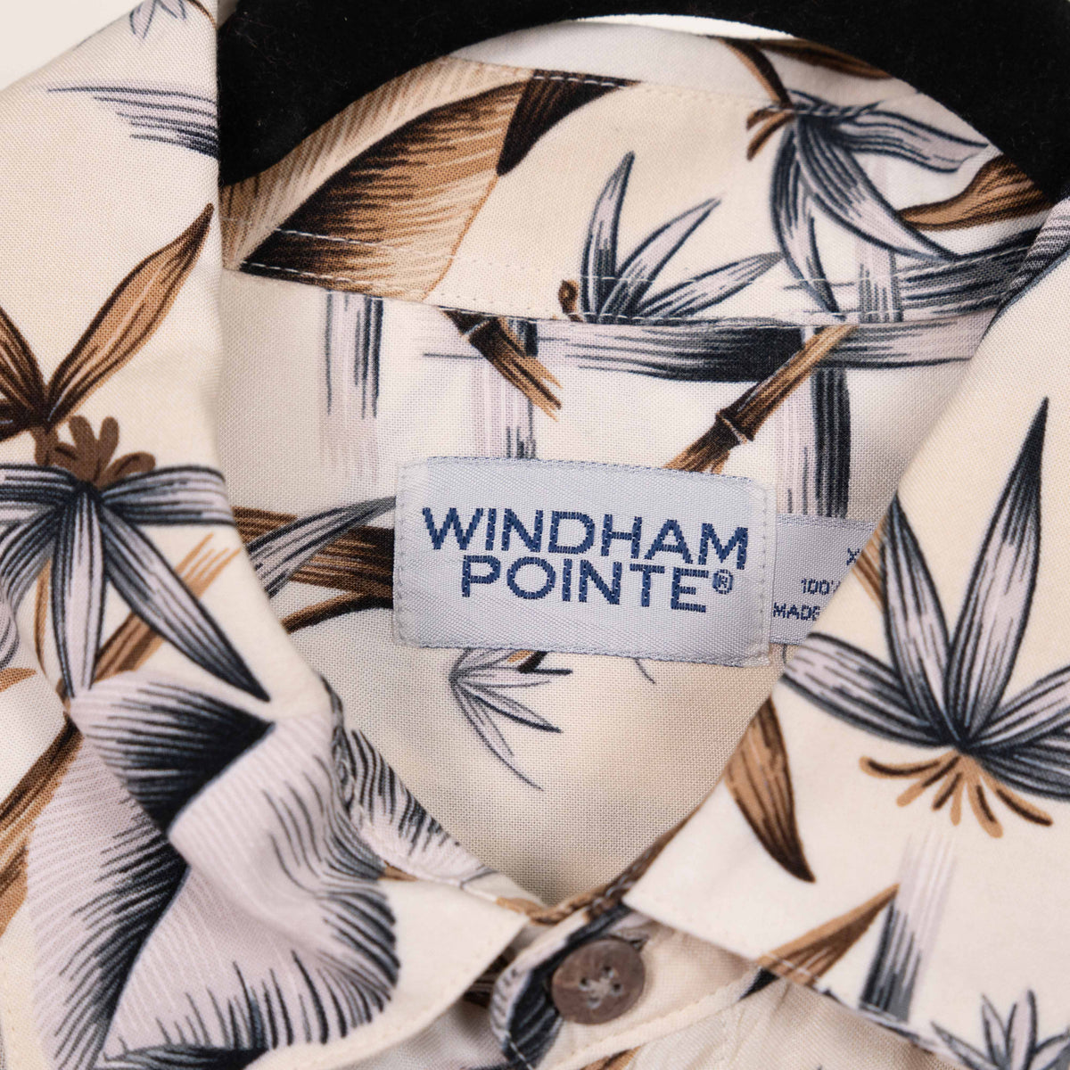 Camisa hawaiana beige (XL) windham pointe