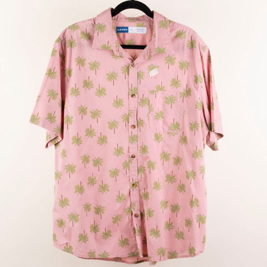 Camisa hawaiana rosa (XL) Old navy
